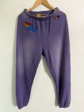Aviator Nation Vintage Logo Sweatpants Faded Grape Size Medium