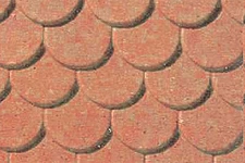 JTP Scalloped Edge Tile Pattern - HO Scale - Model Scratch Building Plastic