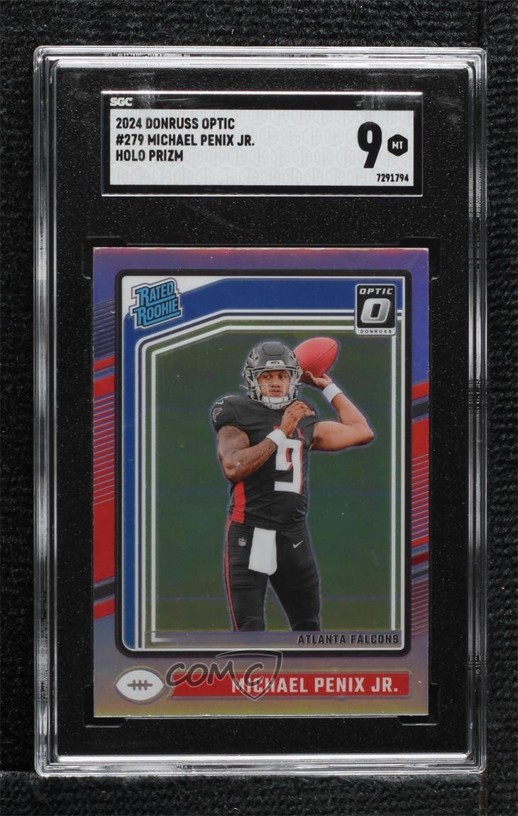 2024 Donruss Optic Rated Rookie Holo Prizm Michael Penix Jr #279 SGC 9 MINT 00ba
