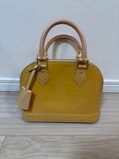 Authentic Louis Vuitton Alma BB Vernis Rose Velours Handbag Shoulder Bag Padlock