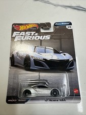 Hot Wheels 17 Acura NSX Silver Car Fast & Furious Full Force Premium Gjr75 2020