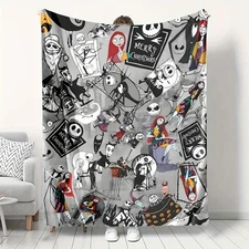 50"x40" The Nightmare Before Christmas Throw Blanket Travel Office Blanket Gift