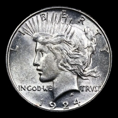 1924 S  SILVER PEACE DOLLAR  🔑 KEY Date 🔑  Mint State