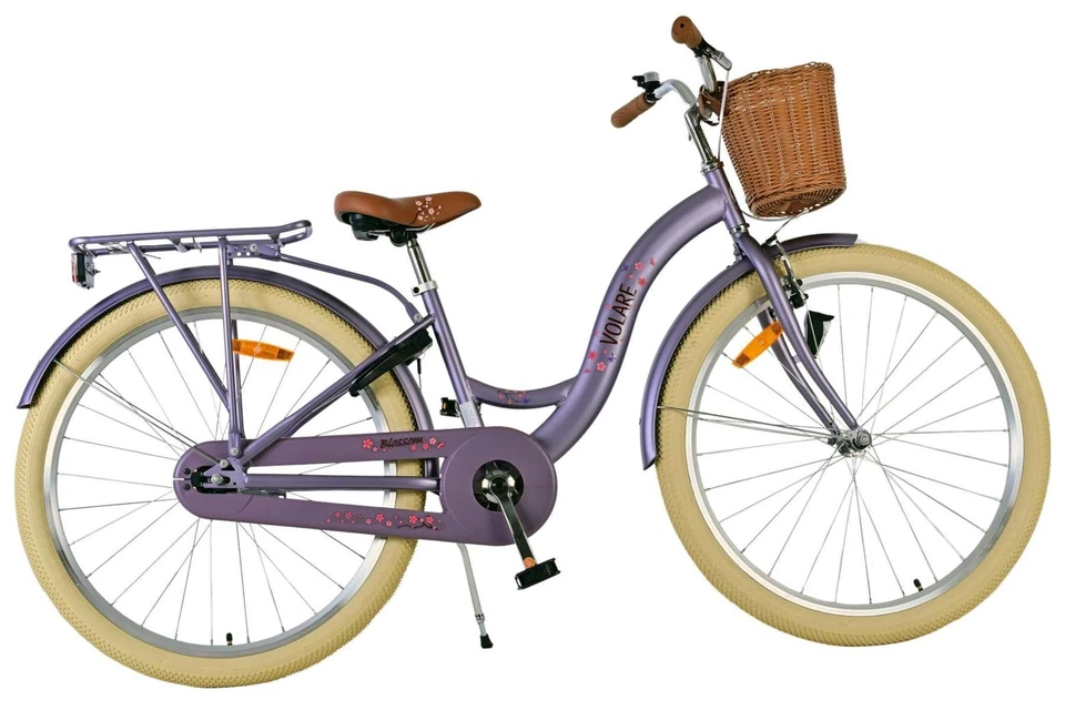 Volare Blossom Kinderfahrrad für Mädchen - 26 Zoll in Lila mit Sicherheitsmerkma