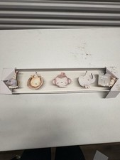 Woodland Animal Nursery Wall Hook Rack 25  Bear Lion Monkey Elephant NWT