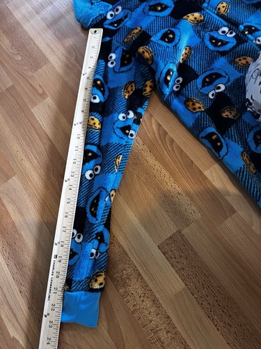 Sesame Street Blue and Black Cookie Monster Pajamas - Picture 6 of 7