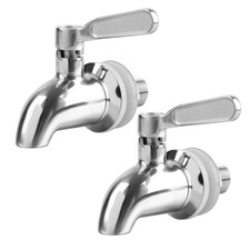2 Pack Beverage Dispenser Spigot, Stainless Steel Polished Finished Water Dri...