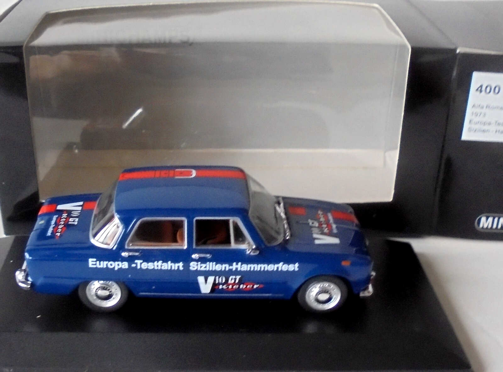 Alfa Romeo Giulia 1973 Blue Hammerfest Minichamps 1/43 Diecast 1 of 264 Limited