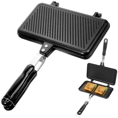Sandwich Maker Grilled Sandwich Maker Pan Non-Stick Hot with Long Handle Doub...