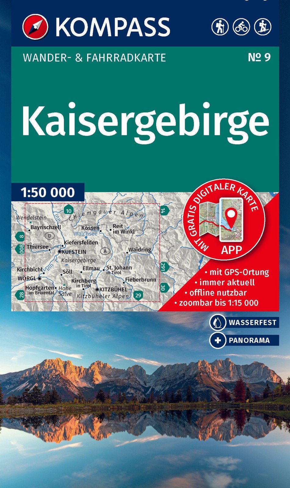 Kompass Freytag & Berndt Kompass Wanderkarte 9 Kaisergebirge 1:50.000 - Bild 2