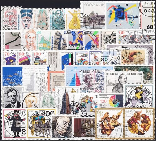 FEDERAL GERMANY YEAR 1989 COMPLETE VINTAGE 47 VALUES USED (U)