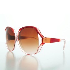 Red Oversized 80s Women's Sunglass - Gloria