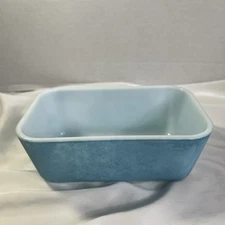 Vintage Primary Blue Pyrex Refrigerator Dish 502 B 1.5 Pints 0502 No Lid