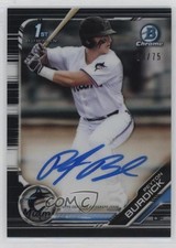 2019 Bowman Draft Chrome Pick Black Refractor 28/75 Peyton Burdick Auto 4f5