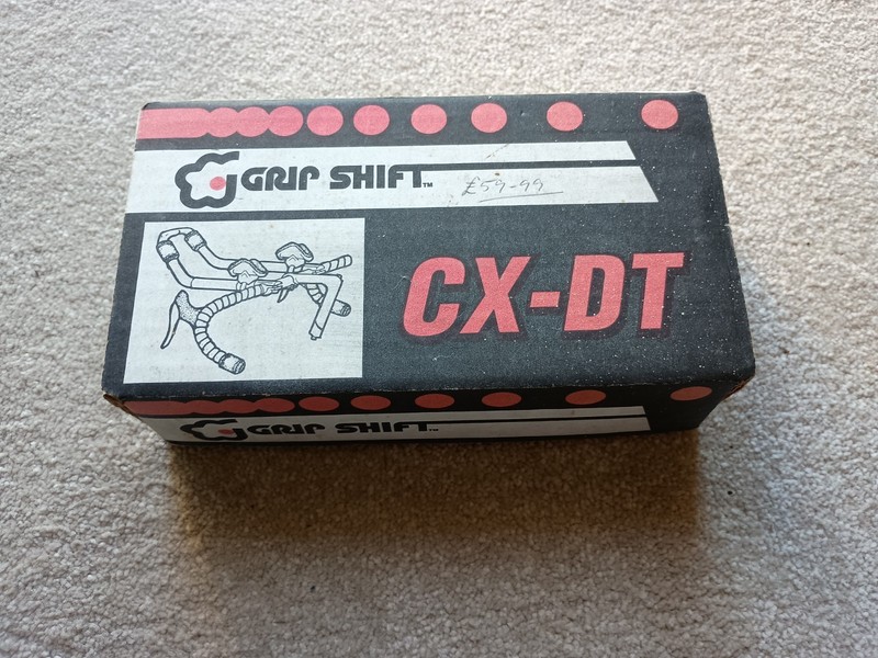 Vintage SRAM Grip shift CXDT 125 shifters, Shimano race/tour 105, 600 7spd, NOS.