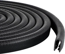 Rubber Edge Trim Guard 10Ft/3M U Shape Seal Strip Fits 3/64"–1/4" Thick Black