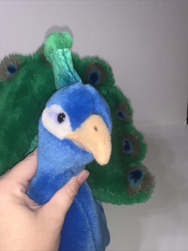 FAO Schwarz Peacock 15" Plush Stuffed Animal Blue Green Feathers Toys R Us - Picture 8 of 8
