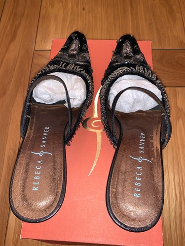 Black Rebeca Sanver Matching Shoes & Handbag size 39 - Picture 4 of 10