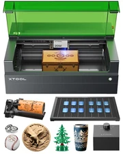 xTool S1 20W Laser Cutter, 600mm/s Speed Laser Engraver, Rotary Bundle
