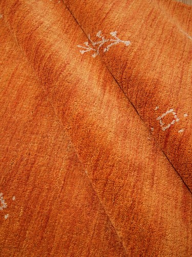 Eco-Friendly Hand Knotted Loom Wool Area Rug Contemporary Orange White BBL00501 - Picture 44 of 99