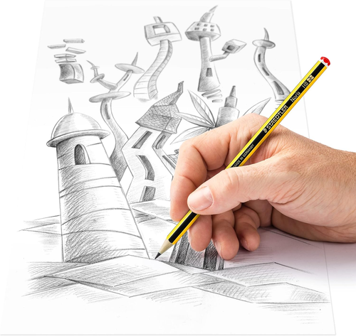 Noris - Matite Hb, Set Matite Da Disegno E Scrittura, Ideale per Cancelleria Scu - Foto 5 di 12