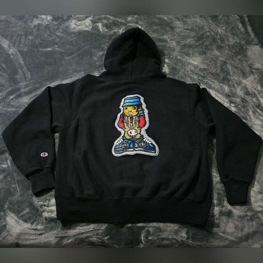 VTG RARE Men's HYPEBEAST CHAMPION X PHADE Reverse Weave Hoodie Size L image 4