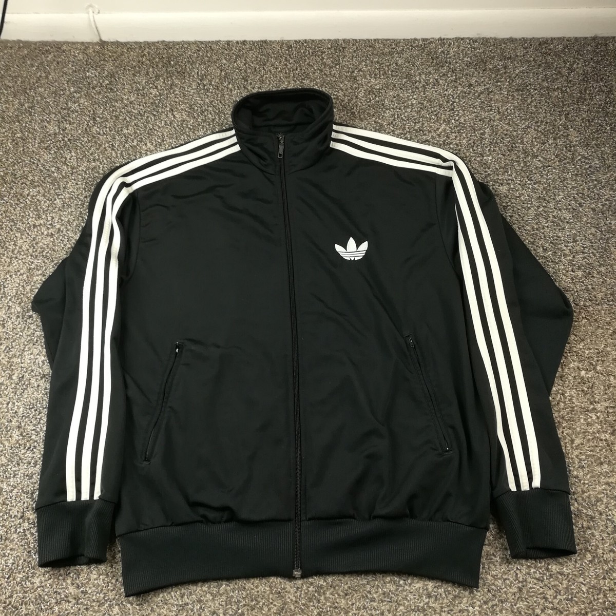 Vintage 2005 Adidas Originals Track Jacket Firebird Black