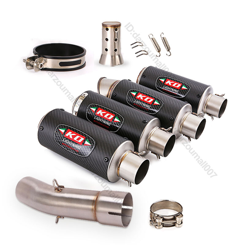 Carbon Fiber 51mm Muffler Exhaust Connect Pipe System For Suzuki SV650