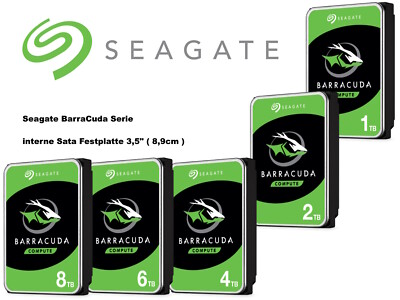 Interne Festplatte Seagate BarraCuda 1TB 2TB 4TB 6TB 8TB Sata3 3,5'' 8,9cm