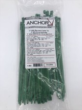 7" Green Nylon Cable Zip Ties 50LB. USA MADE, 100pk - Anchor 750GRN