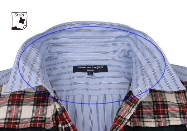 COMME des GARCONS HOMME Check Patchwork Switching Striped COMME des GARCONS HOMME Check Patchwork Switching Striped