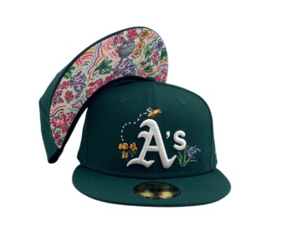 Oakland Athletics Watercolor Floral New Era 59 fifty fitted hat