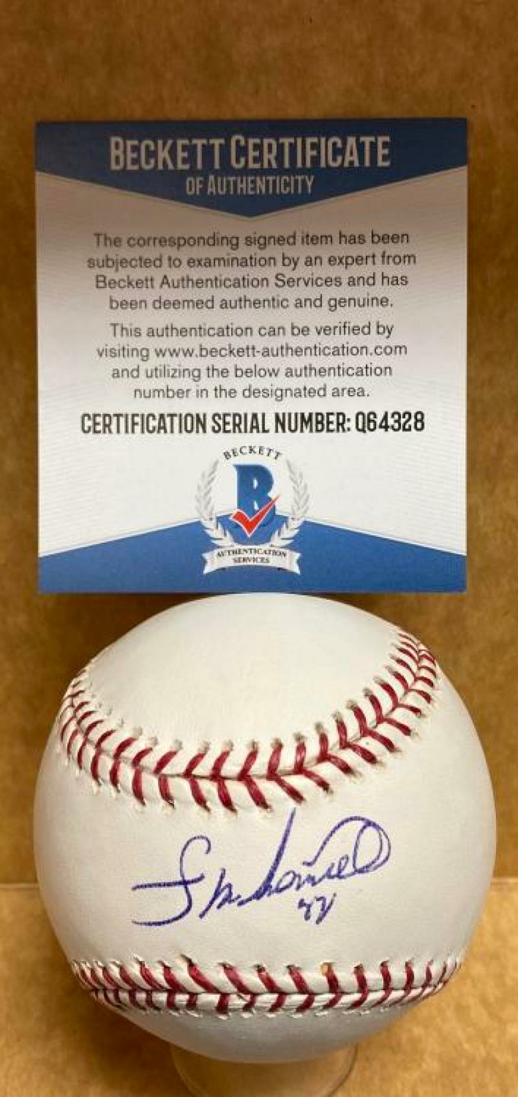 Professional Player Autographed Signed FRANCISCO LIRIANO WHITE SOX/PIRATES/TWINS M.L. BASEBALL BECKETT Q64328 