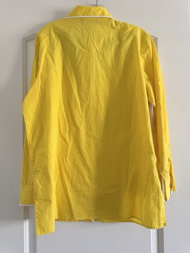 Bob Mackie Vintage Damen gelb tragbar Kunst bestickt Bluse Shirt-MEDIUM - Bild 9 von 10