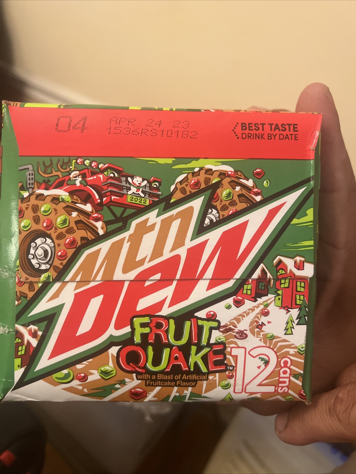 Mountain Dew Fruit Quake 12Pk 12 oz. Cans Mtn Dew Holidays Xmas