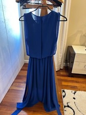 Blue Long Sleevless dress