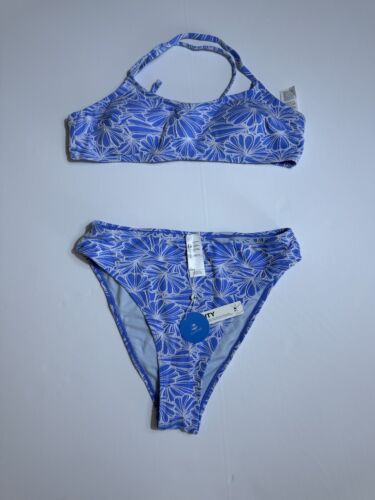 CUPSHE Bikini Set for Women Two Piece Swimsuits High Waist Floral Print Sz L