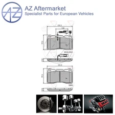 Fits Alfa Romeo 159 2005-2012 166 1998-2007 AZ Front Brake Pads Set