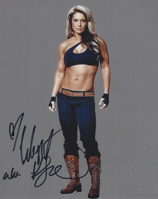 Celeste Bonin aka Kaitlyn Signed Autographed 8x10 Photo - TNA WWE - w/COA