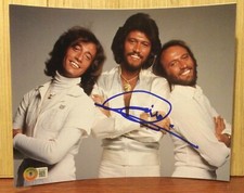 BARRY GIBB SIGNED 8x10 PHOTO ICONIC SATURDAY NIGHT FEVER BEE GEES BECKETT BAS