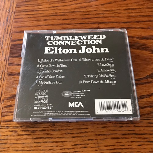 Tumbleweed Connection by Elton John (CD, Jan-1991, Mobile Fidelity Sound Lab) EX - Picture 2 of 4