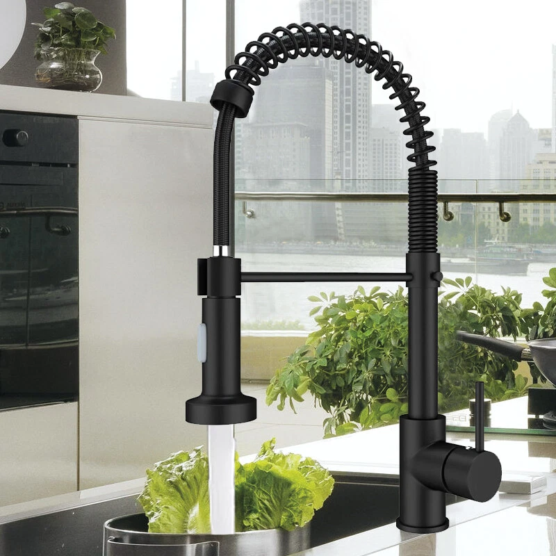 Matt Black Moloc Kitchen Sink Mixer