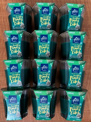 Glade Candle Twinkling Pine & Cedar 3.4oz pack of 12 Limited Edition Blue Spruce