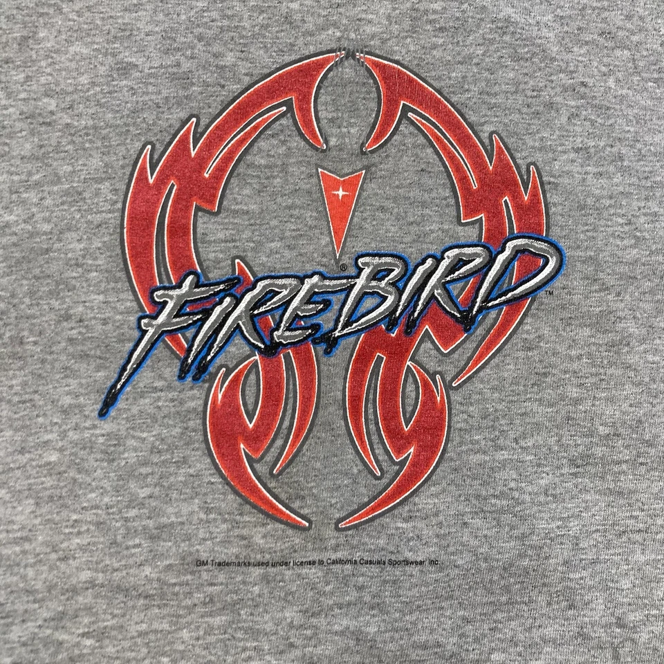 Camisa Firebird L 00s Y2k Vintage Pontiac Muscle Car Fire Flame Race Camiseta de Carreras Foto 3 de 4