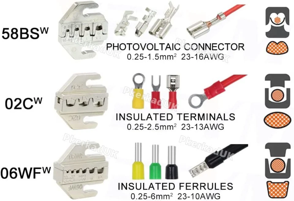 7 PCS Multifunktionale Crimpzangen Set Crimpzange Aderendhülsenzange Presszange - Bild 3 von 4