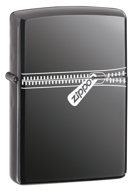 Zippo Windproof Black Ice Lighter With Zipper, 21088, New In Box