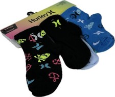 Hurley Baby 6 Pk Multicolor Ankle Polyester Knit Cushion Logo Sock Set 12-24 MO
