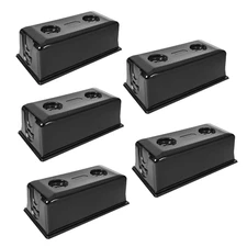 SUNPACK Sundome Plastic Multi-Vented Blackout Humidity Dome, Black, 7" (5 Pack)