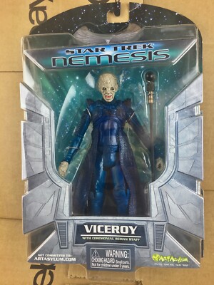 Star Trek Nemesis Viceroy with Staff 7'' Actionfigur Spielzeug 2002 Art Asylum