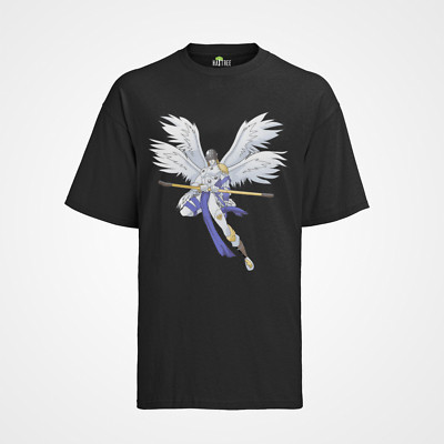 Bio T-Shirt Herren Anime Digimon Angemon Adventure Monster Shirt Manga Comic